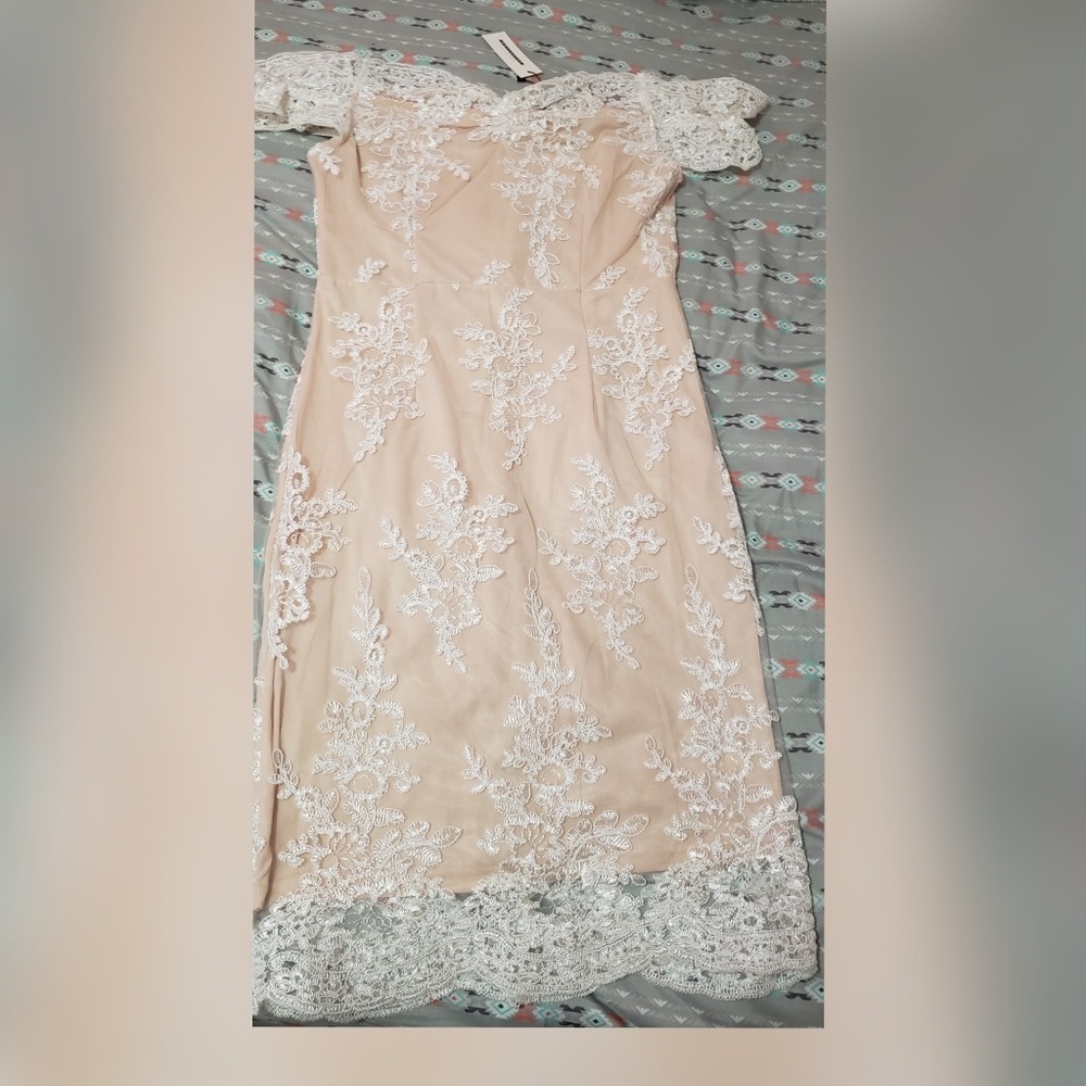 White and pink dress